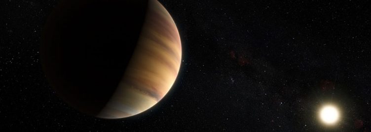 Imagem artística do exoplaneta 51 Pegasi b