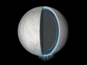 Artistic concept of the interior of Enceladus.