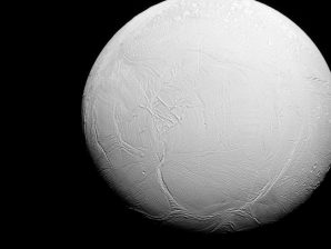 Enceladus seen by the Cassini spacecraft.