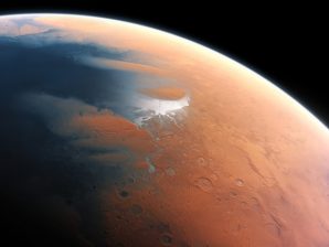 Artistic impression of Mars 4 billion years ago