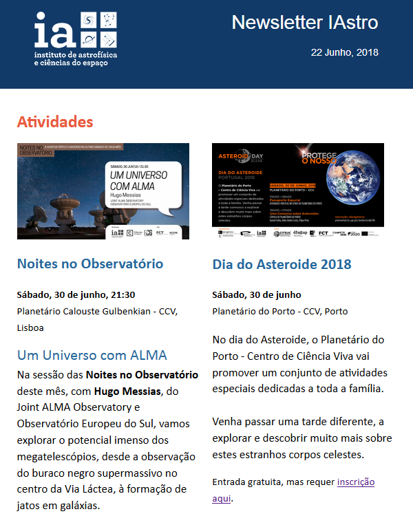 Newsletter IAstro - junho 2018