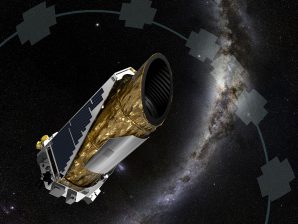 Conceção artística do satélite Kepler, da NASA.