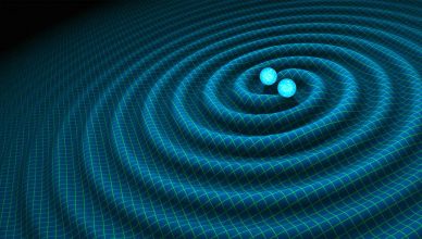 Representação artística de ondas gravitacionais