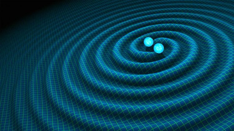 Representação artística de ondas gravitacionais