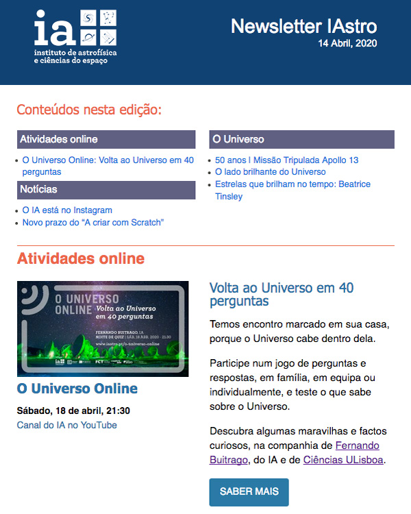 Newsletter IAstro Abril 2020