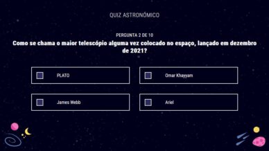 Quiz astronómico 2020 – Divulgação