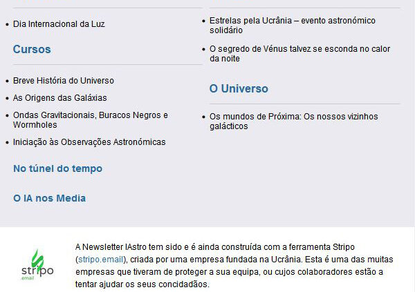 Newsletter IAstro março 2022