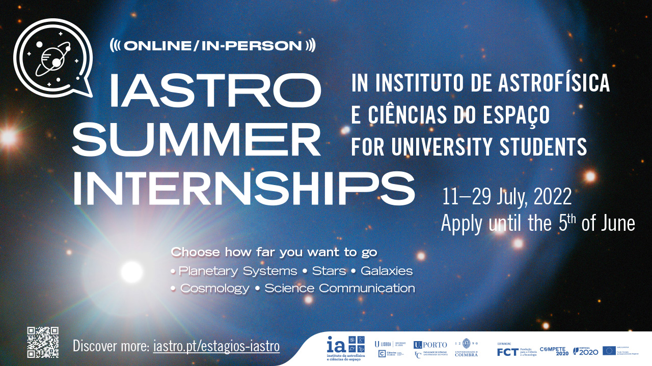 IAstro Summer Internships 2022 Divulgação