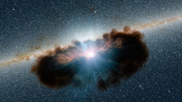 Para além de um disco de acreção de matéria muito quente próximo do buraco negro, estes podem ter um toro – uma estrutura em forma de donut – de espessas nuvens de gás e poeira, mais exterior. 
