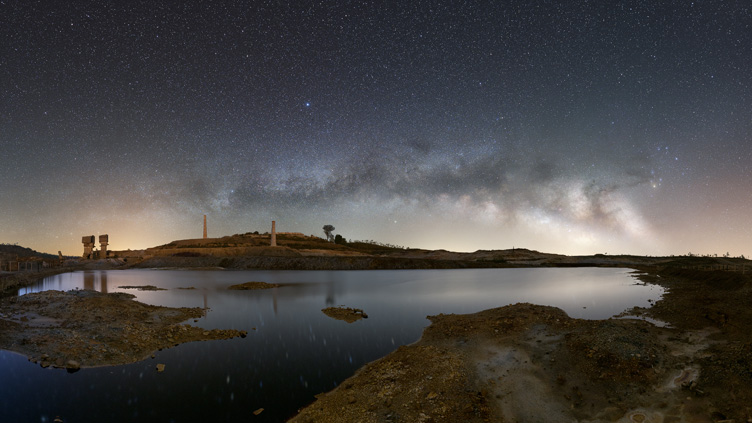 The Milky Way seen from S. Domingos, Alentejo, in the south of Portugal. 