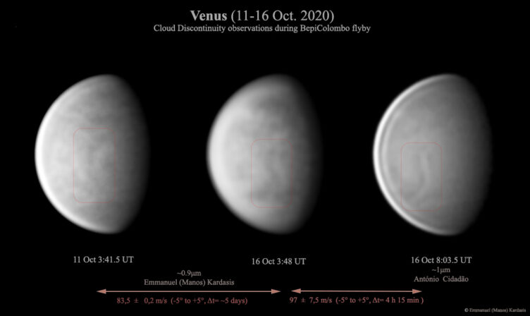 Nuvens intermédias em Vénus