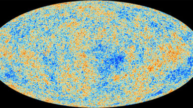 Mapa da radiação cósmica de fundo de micro-ondas
