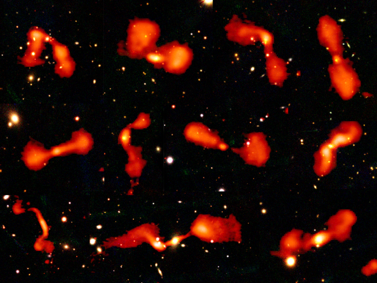 Set of radio galaxies – galaxies with significant emission in radio frequencies