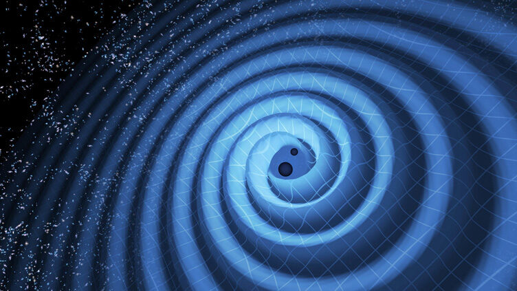 A colisão de corpos de extrema densidade, como buracos negros e estrelas de neutrões, produzem ondas gravitacionais