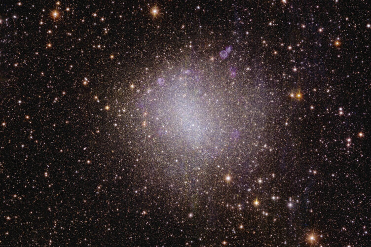Galáxia NGC 6822 observada com o Euclid 